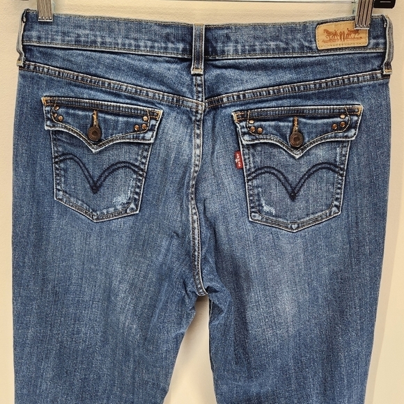 Levi's 515 Boot Cut Jeans Womens 10 Long  Blue Medium Wash - Picture 4 of 10